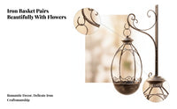 Decorative Scroll Wrought Iron Planter Bracket Arched Frame Plant Hanger