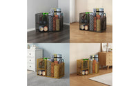 Exercise Mat Storage Rack Space-Saving Rolling Exercise Mat Cart Compact Metal Storage Rack with Wheels for Fitness Enthusiasts, Home Gym