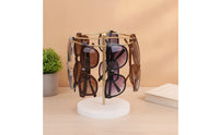 Metal Glasses Display Stand Desktop Sunglasses Organizer with Round Base Compact Tabletop Sunglasses Rack for Eyewear Collectors, Vanity, Shop Counter
