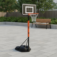 Mobile Basketball Goal with Wheels Weather Resistant Portable Basketball Hoop Shatterproof Backboard Athletic Gear for Indoor