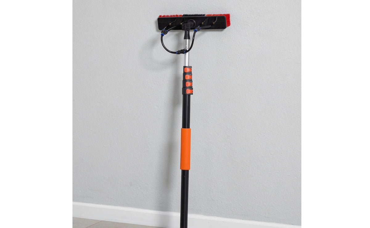 Water-Supplied Brush Dense Bristles Photovoltaic Panel Cleaning Brush Rectangular Head Water Fed Pole Kit