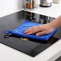 Low Lint Cleaning Cloths and Microfibre Cloth, 30x30cm Microfibre Cloth for Kitchen and Glass, Reusable Cleaning Cloths with Hanging Loop