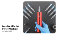 Rechargeable Wireless skin art Pen Kit Portable Cordless skin art Pen Kit Powerful engine skin art Equipment Multiple Operating Modes for Beginners, Home Practice