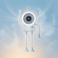 Portable Fan with Flexible Arms Compact Fan with Suction Cups Wall-Mountable for Desk