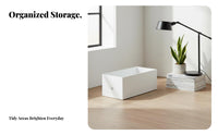 Stackable Container with casters and Lid Lidded Household Storage InstallInstallationNo-Assembly for Dorm