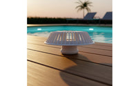 Direct-Insert Pool Return Fitting with Slotted Grille Corrosion-Resistant Pool Return Inlet Heavy-Duty Waterproof for Swimming Pools