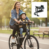 Child Bike Seat Secure Child Cycle Seat with Harness Padded Compact for Toddlers, Family Rides, Outdoor Cycling