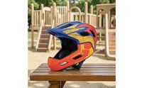 Safety Helmet with Detachable Chin Bar Adjustable Full-Face Helmet Ventilated Breathable for Children, Adolescent, Toddlers, Cycling, Scooting, Roller Skating, Balance Bike