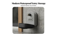 Waterproof Wall-Mounted Combination Key Storage Weatherproof Wall-Mount Key Storage Anti-Theft Lock Box Sturdy Construction for Property Managers, Realtyty Estate Agents, Outdoors, Outdoor, House Entrance, Garage