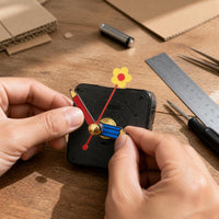 DIY Wall Clock Movement Kit with Silent Sweep Second Hand and Cartoon Pencil Pointer