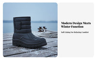 men's Thermal Fishing Boots Warm & Comfortable Waterproof Winter Boots Non-Slip Winter Shoes for Fishermen, Adults, Rainy Days, Travel, Hiking
