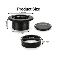 Water Resistant Umbrella Table Hole Insert Threaded Umbrella Insert Ribbed Plastic Outdoor Accessory Easy to Install