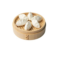 Miniature Steamer Basket Adhesive Decorative Dumpling Adhesive Whimsical Note Holder Kawaii for Refrigerator