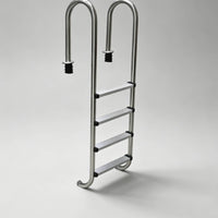 Stainless Steel Pool Ladder Rust-Resistant Four-Step Pool Ladder Polished Entry and Exit System for Homeowners, Hotel Owners, Backyard