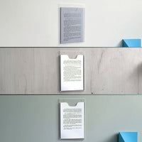 Letter-Size Wall-Mounted Document Holder, Thick Plastic Organizer for Office, Factory, Workshop