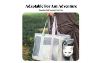 Portable Breathable Mesh Cat Bag Lightweight Shoulder Pet Travel Bag for Travelers, Daily Outings, Vet Visits, Shopping