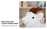 Caprine Stuffed Toy Cute Appearance Realistic Caprine Stuffed Ie Stuffed Lamb Doll PP Cotton Filled Creature Symbol Stuffed