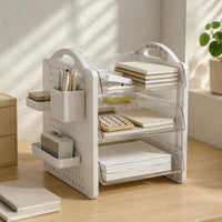 Pegboard Desk Organizer Easy to Organize Pegboard Shelf Organizer Space Saving Office Desk Storage Rack for Students, Study Room