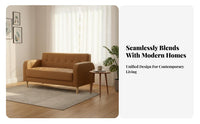 Nordic Design 2-Person Sofa Modern Design Upholstered Two-Seater Space-Saving Loveseat Comfy Seating for Apartment Dwellers, Young Adults, Students, Bedroom, Clothing Shop, Office