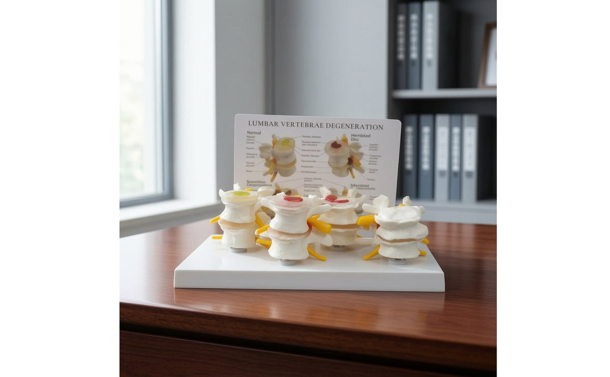 Diseased Spine Comparison Model Medical Spine Model with Card Educational for Teachers, Students, Musculoskeletal Teaching, Practice Setting Display