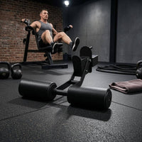 Foam-Covered Squat Rack Leg Roller Padded Leg Roller Attachment Metal Strength Training Gear
