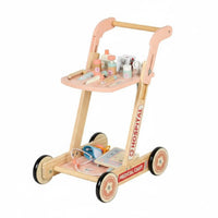 Kids Medical Cart Educational Kids Shopping Push Cart Easy Assembly Children's Toy for Young Children, Infants