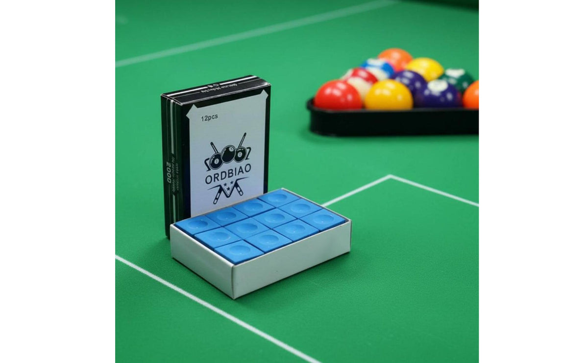 144 Pieces Oily Formula Pool Cue Chalk Non-Flaking Cue Tip Chalk Even Application Billiards Accessory Minimizes Miscues for Commercial Use