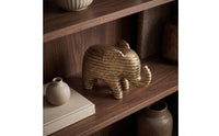 Abstract Elephant Figurine Ribbed Elephant Ornament Textured Decor Modern for Homeowners, Art Collectors, Living Room, Entryway, Bookshelf, Office Desk