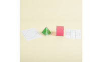 8 Pieces Geometric Shapes with Colored Nets Visual Geometric Solids 3D Shapes Hands-on Manipulatives Classroom for Teachers