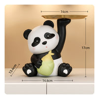 Housewarming Gift Entryway Key Holder Statue Multi-Functional Panda Key Holder Multifunctional for New Homeowners, Living Room, Office Desk