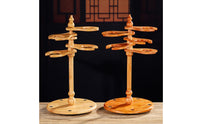 Tabletop Multi-Slot Hulusi Display Stand Sturdy Hulusi Stand Wooden Music Accessory for Studio