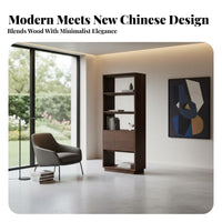Modern Chinese design Wall-to-Wall bookshelf with Doors Floor-Standing Multi-Tier Shelving Unit Large Capacity bookshelf particle-resistantresistant for Book Lovers, Homeowners, Collectors, Study Room, Library, Bedroom