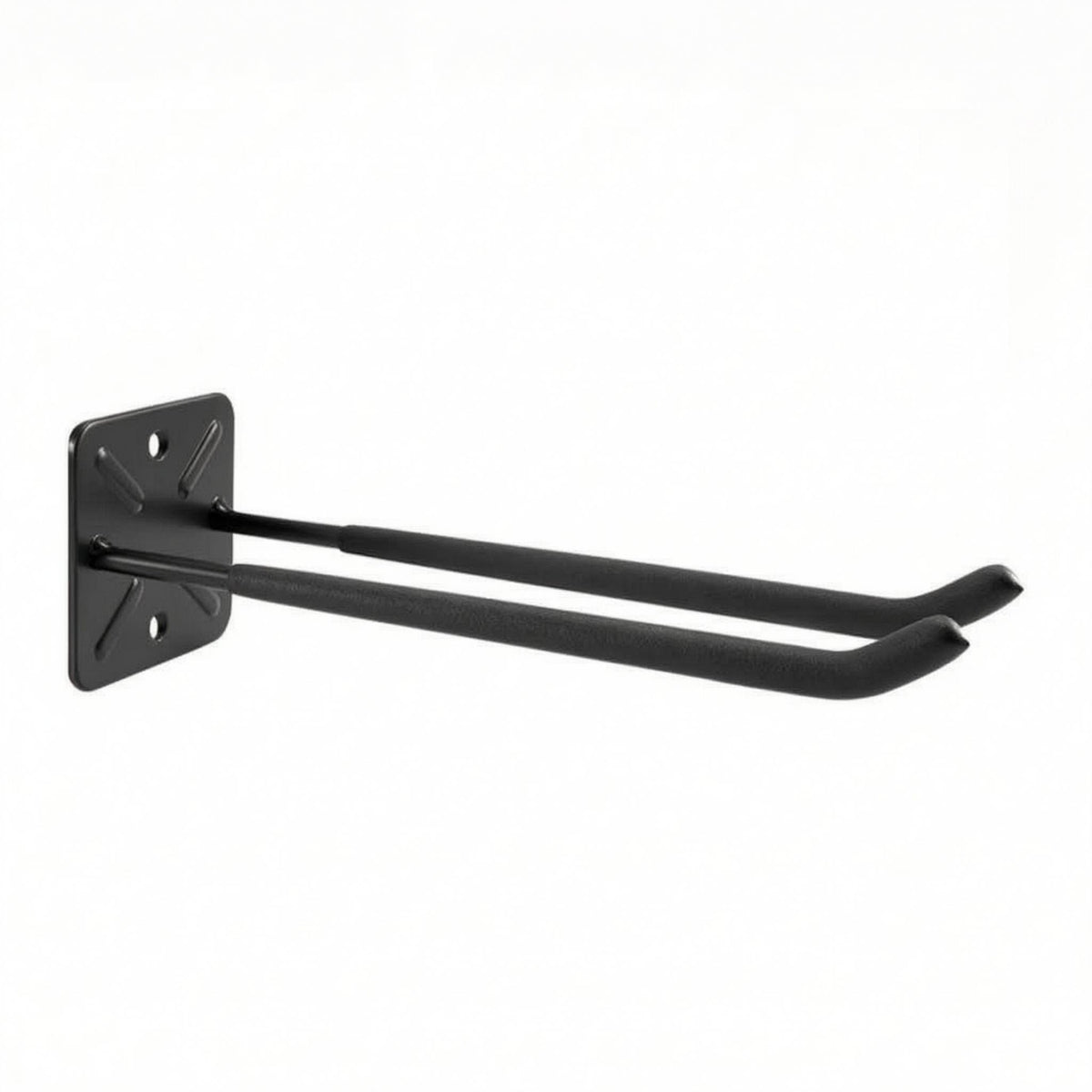 Curved Arms Tire Hook Rectangular Plate Wall-Mounted Tire Hook Mounting Holes Hanging Rack Space-Saving for Garden