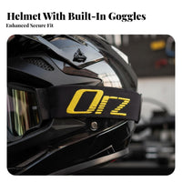 Motocross Helmet for All Genders Design Motorcycle Helmet with Goggles Safeguarding Headwear All-Year Strong Shock Protection