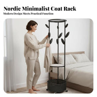 Cream finish Rolling Clothes Rack with Laundry Basket 2-in-1 Design Rolling Clothes Organizer Space-Saving Clothing Stand Quick Assembly for Home Organizers, Apartment Dwellers, Students, Small Spaces, Dorm Room, Entryway