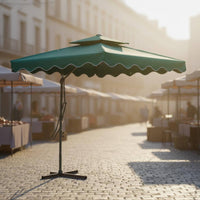 Protection Freestanding Market Sunshade Wind Resistant Cantilever Umbrella Waterproof Offset Patio Umbrella Fillable Base for Poolside