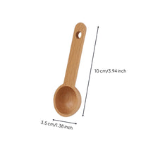 Beech Wood Wooden Measuring Spoon Round Bowl Measuring Spoon with Hanging Hole Accurate Eco-Friendly for Bakers, Home Cooks, Cooking