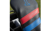 Waterproof Numbered Golf Headcover Easy to Clean Golf Club Headcover Striped Design Driver Long-Range Wood Wood Hybrid Cover for Golfers