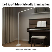Energy Saving LED Floor Lamp Stepless Dimming Dimmable Standing Lamp Stable Base Modern Task Floor Light Slim Profile for Students, Readers, Professionals, Study Room, Bedroom, Bedside, Office