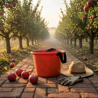 Harvest Bucket Wide Boarder Shoulder Bucket Single-Piece Outdoor Container for Orchard, Garden, Farm