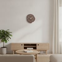 MJK Nordic Solid Wood Creative Wall Clock for Living Room, Silent Home Decor Timepiece