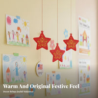 Easy to Hang Crimson Star Decoration Reusable Multi-Pointed Star Decor Lightweight Hanging Ornament Double-Sided Design for Business Owners, Event Planners, Home Decorators, Shopping Malls, Classrooms, Taverns, Restaurants