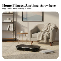 Adjustable Speed Vibration Plate Machine Powerful Engine Whole Body Vibration Machine Anti-Slip Surface Vibrate Fitness Platform Compact Design for Home Exercisers, Adults, Seniors, Workout, Indoor, Living Room