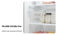 4 Pieces Extendable Partition Clip Expandable Refrigerator Door Shelf Organizer Space Saving Refrigerator Door Divider for Homeowners, Kitchen, Pantry