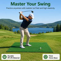 Portable Artificial Grass Mat, Driving Range Mat with Replaceable Surface, Non-Slip EVA Base for Chipping & Swing Practice