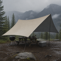 210D Oxford Cloth Tarp for Camping, Sunshade, UV Protection, Waterproof