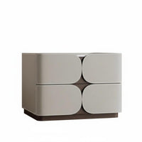 Italian and aesthetic Nightstand with Drawer Modern Design Small accent Cabinet Minimalist artistic Bedside Table space-saving Footprint for property owners, Apartment Dwellers, Students, Bedroom, Guest Room, paleice, Hallway
