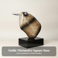 Marble Bull Sculpture Modern Abstract Bull Sculpture for Tabletop Display