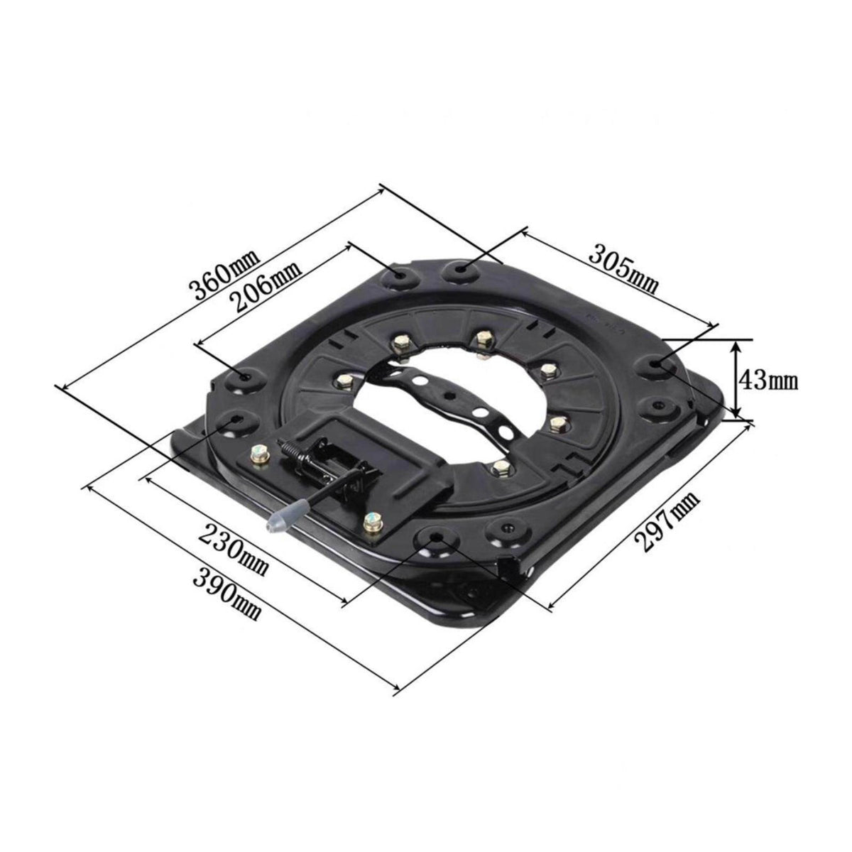 Automotive Seat Swivel Plate Heavy Duty Turntable Modification Part for Seniors, Van, Boat