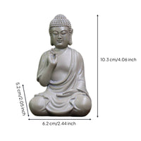 Miniature Meditating Buddha Figurine Zen Buddha Figurine Matte Decor Smooth for Meditation Corner